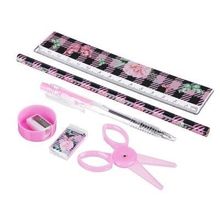 Волшебные цветы Набор канц. 7 пр.(линейка, карандаш, ручка, точилка, ластик, ножн.в подст.-стакане)