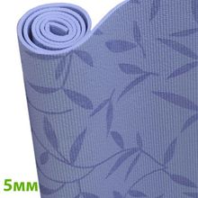 Коврик для йоги 173*61*0.5 см HKEM113-B1 (синий с рисунком)