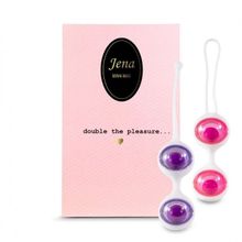 FeelzToys Комплект вагинальных тренажеров Jena Geisha Balls (фиолетовый с розовым)