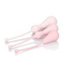 California Exotic Novelties Набор из 3 вагинальных кегель-массажёров разного размера Weighted Silicone Kegel Training Kit (розовый)