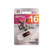 SP016GBUF2T02V1O,, USB флеш-диск Silicon Power 16GB Touch T02 Orange