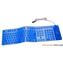 Клавиатура AgeStar AS-HSK810FA (BLUE) combo USB+ PS 2, гибкая, синяя, 109 клавиш