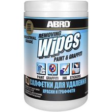 Abro Removing Wipes Paint & Graffiti 70 салфеток в тубе