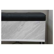 Алмаз. Любимый дом Норд Банкетка 600 (Белый глянец Статуарио Светло-серый, ткань Nitro Black)