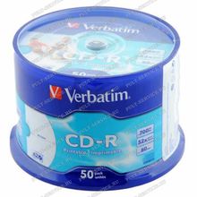 Диск Verbatim CD-R 700MB 52X кейкбокс (50)