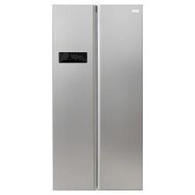 холодильник Ginzzu NFK-455, 182,1 см, Side by Side, нержавеющая сталь