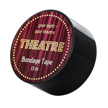  Черный бондажный скотч TOYFA Theatre - 15 м.