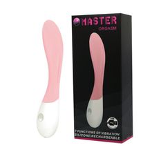 Baile Нежно-розовый перезаряжаемый вибратор Master Orgasm - 20 см. (нежно-розовый)