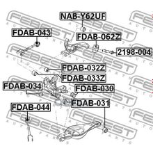 Сайлентблок Цапфы | Зад Прав Лев | Ford Explorer Tub 2011-2013 [Can] Febest арт. FDAB032Z