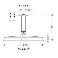 Верхний душ Hansgrohe Raindance Classic AIR (27405000) (240 мм)