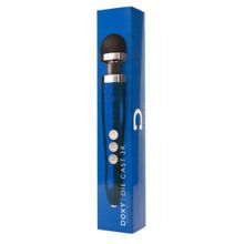 Синий беспроводной вибратор Doxy Die Cast 3R Rechargeable Wand - 28 см.