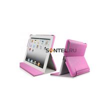 Кожаный чехол-подставка для iPad 2 Leinwand, розовый SGP07826