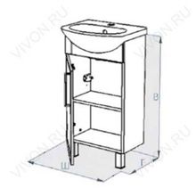 Triton Мебель для ванной Диана 45 L