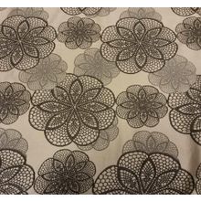 Ткань для штор 3D Абстрактный цветок Коричневый