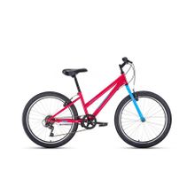 Подростковый горный (MTB) велосипед MTB HT 24 low розовый голубой 14" рама