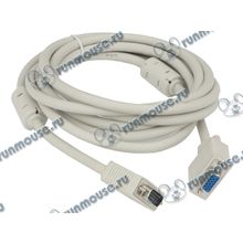 Удлинитель D-Sub Flextron "CDS-DMF-3.0-01-K1", 28AWG, с ферритовыми кольцами (3.0м) (ret) [122591]