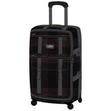 Мужская дорожная сумка чёрного цвета в серую клетку DAKINE CRUISER ROLLER 65L HAWTHORNE с выдвижной ручкой и на колёсах