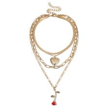 Многослойное колье "Роза" (арт. 81148-4)