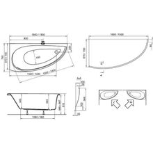Акриловая ванна Ravak Avocado (CQ01000000) (160x75) левая