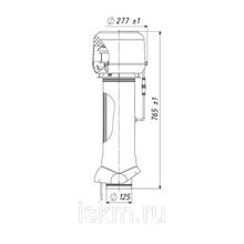 Вентиляционный выход ТП-85E.125 160 700 с электродвигателем