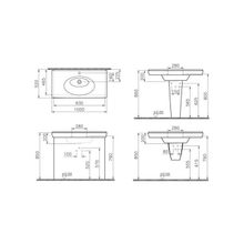 VitrA Form 500 4299B003-0001, 50x28 см, с отверстием правой стороны
