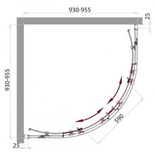 Душевой уголок BELBAGNO SELA-R-2 SELA-R-2-90-Ch-Cr