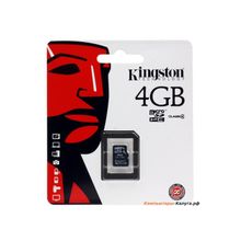Карта памяти MicroSDHC 4GB Kingston Class 4 no Adapter &lt;SDC4 4GBSP&gt;