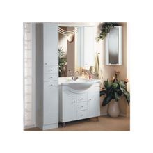 Акватон Мебель для ванной Аттика (белый) - Набор мебели стандартный (зеркало, тумба-умывальник, раковина, шкаф-колонна)