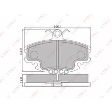 Колодки Тормозные Дисковые | Перед | Renault Megan Scenic Classic 96> Clio >98 LYNXauto арт. BD6301