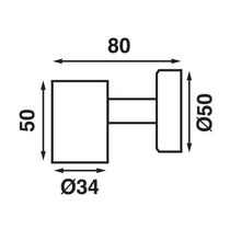 Batsystem Бра светодиодное из полированного алюминия Batsystem Tube D1 2093-D1 12 - 14 В 0,6 Вт свет с одной стороны