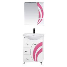 Misty Зеркальный шкаф Каролина 60 L розовое стекло