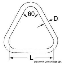 Osculati Triangle ring 4x20 mm, 39.599.99