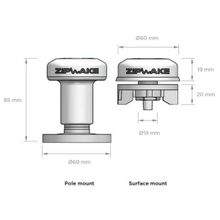 Zipwake Внешний GPS антенна с кабель 5 м и креплением Kit Zipwake GPU 69 x 85 мм