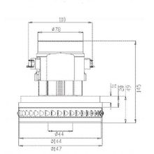 Пылесосный двигатель  YDC11 1200W (моющий)