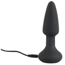 Черная анальная вибровтулка Remote Controlled Butt Plug - 14,2 см. (244826)