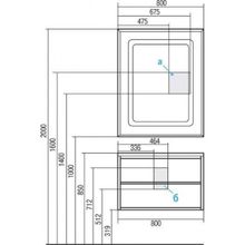 Тумба для комплекта Акватон Римини 80 черная, 1A138301RN950