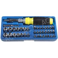 Набор STAYER Отвертка реверсивная с торцевыми головками и битами, 41 предмет