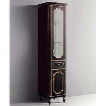 Шкаф-пенал Belux Каталония черный с патиной R