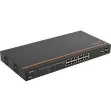 Коммутатор UPVEL    UP-319GEW    16-port Gigabit Ethernet PoE+ Switch (16UTP 1000Mbps PoE+ +2 SFP)