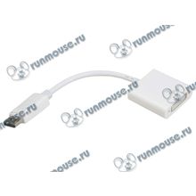 Кабель-переходник DisplayPort<->DVI(F) Gembird "Cablexpert A-DPM-DVIF-002-W" (0.20м) (ret) [132272]