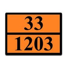 Оранжевая табличка опасный груз 33-1203 (бензин)