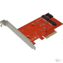 Espada Контроллер PCI-E x4, 2 порта M.2 NGFF B+M key PCIe2NGFF 42043