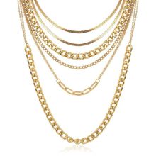 Многослойное колье под золото (арт. 81262-4)