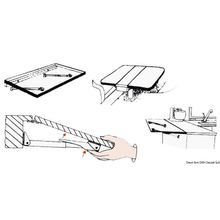 Osculati Arm for Rakego foldable arm 120 kg 28 50 mm, 48.452.50