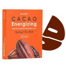 Маска гидрогелевая разглаживающая для лица с экстрактом какао Petitfee Cacao Energizing Hydrogel Face Mask 2шт