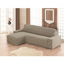 Чехлы на диван: Чехол KARNA  "MILANO" на диван угловой левосторонний цвет бежевый