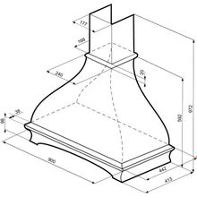 Kronasteel Вытяжка Kronasteel Adelia CPB 900 золотой структурный