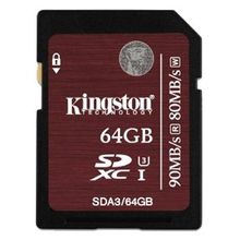 kingston (kingston 64gb sdxc uhs-i high speed class 3 flash card) sda3 64gb