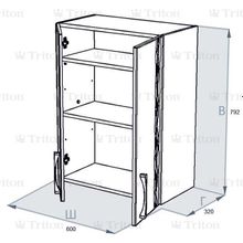 Шкаф навесной TRITON Кристи 60 2 двери