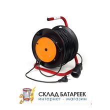 Удлинитель сетевой Крона РС-1 30м (на катушке) для газонокос.    (ПВС 2х0,75)